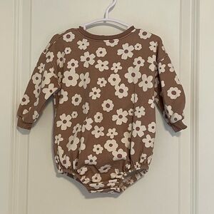 Bubble Floral Brown Romper